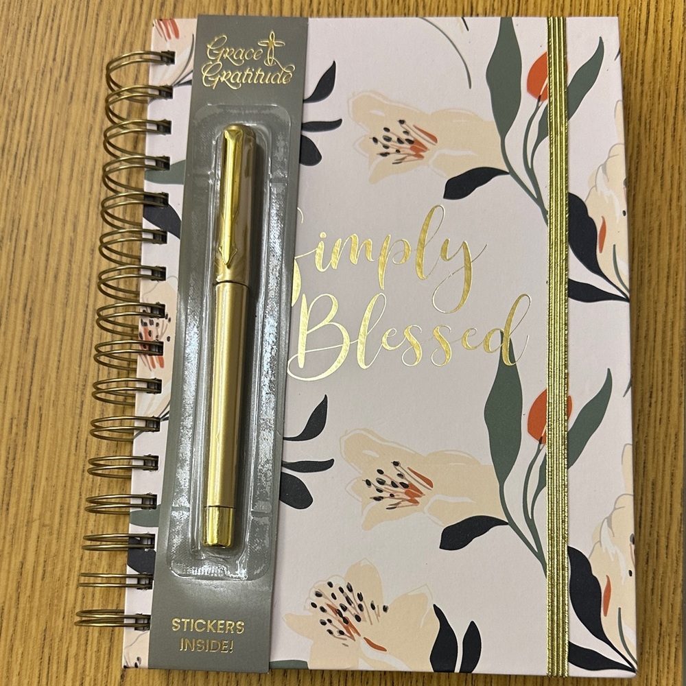 Grace & Gratitude Floral Notebook with Pen